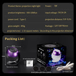 projecteur nuit violet noir moderne 24 motifs projection support rotatif led