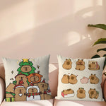 taie d'oreiller coussin cartoon personnages Noël coton polyester 40x40cm 45x45cm 50x50cm 60x60cm fixations