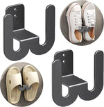 porte sabots moderne porte couverts adhésifs rangement chaussures minimaliste noir rose clair bleu clair