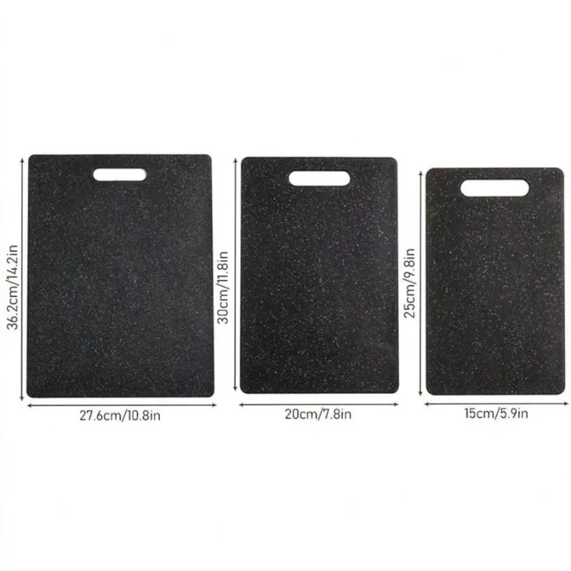 planches découper blocs hachage noir granulé moderne poignée intégrée compatible lave vaisselle