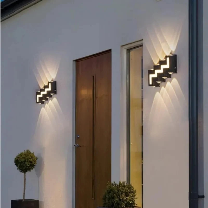 applique murale led noir géométrique contemporain éclairage mur fixé 90260v 60249 lumens chambre entrée
