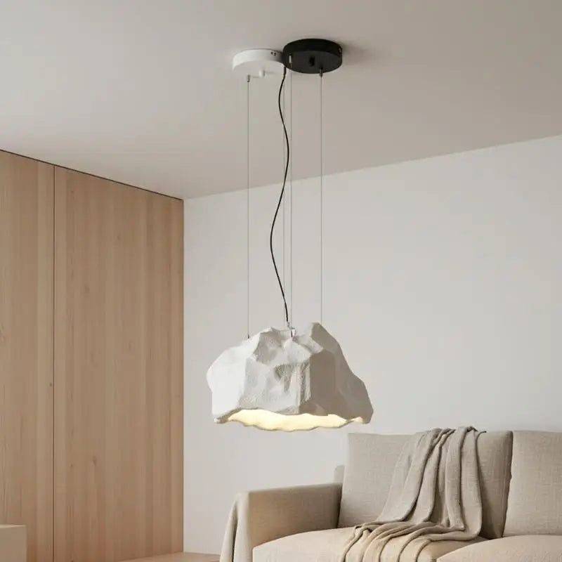 suspension lumineuse minimaliste noir blanc mat pièces fixation câbles durable résistant