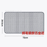 tapis protection silicone moderne gris perforations antidérapant cuisine vaisselle fond évier résistance chaleur