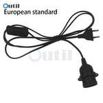 suspension lampe moderne kit noir blanc clips e27 ampoule support câble 1.8m interrupteur 303