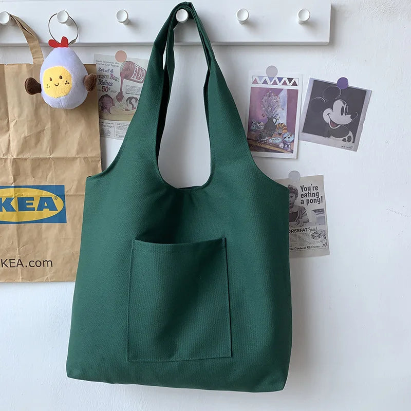 sac main polyestert fermeture éclair femme solide décontracté poche avant blanc noir vert rouge