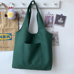 sac main polyestert fermeture éclair femme solide décontracté poche avant blanc noir vert rouge