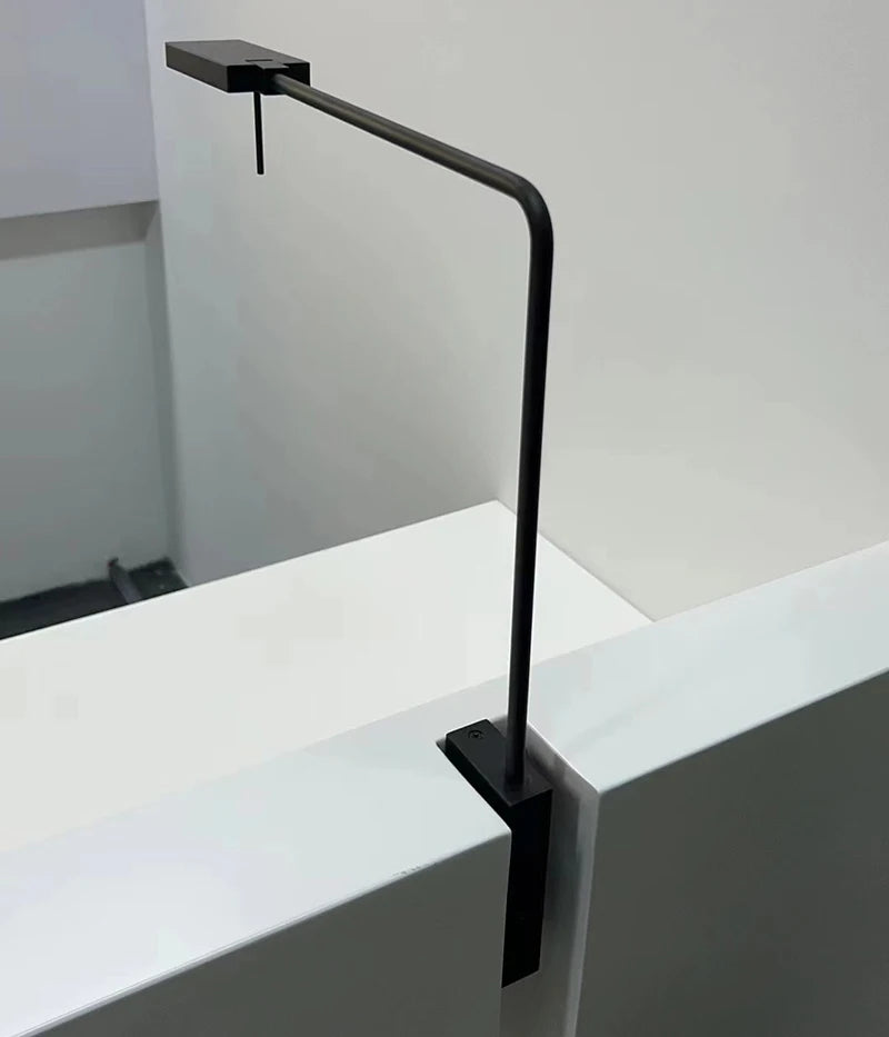 lampe murale moderne noir lisse fixée interrupteur tactile led base