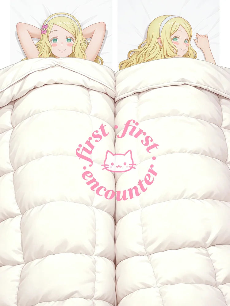 couette doublure polyester taille 60x180cm anime blanc sans motif