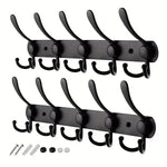 porte manteaux mural crochets acier inoxydable moderne noir vis dressing