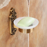 porte serviettes doré porte papier savon porte manteau ensemble salle bain finition antique bronze