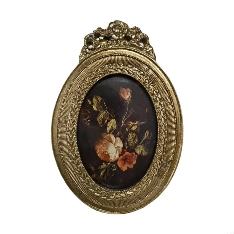 Cadre photo ornement doré fleurs noires baroque adulte unisexeOpaque fond noir image fleurie baroque