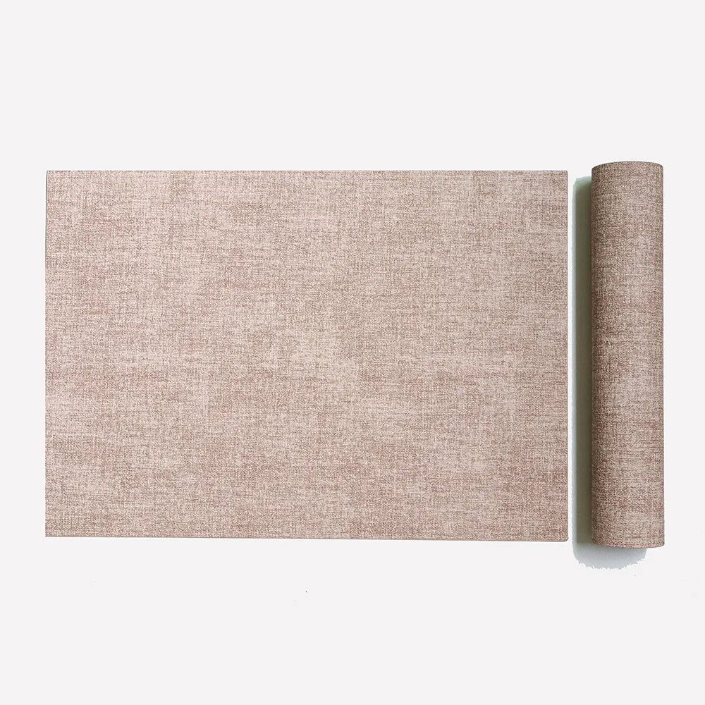 tapis table moderne gris beige marron bleu toile lin respectueux environnement imperméable essuyable resistant
