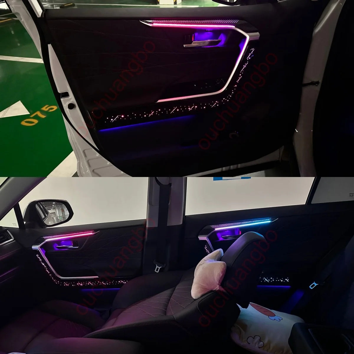 ampoule ambiance voiture led 256 couleurs controle application six modes moderne