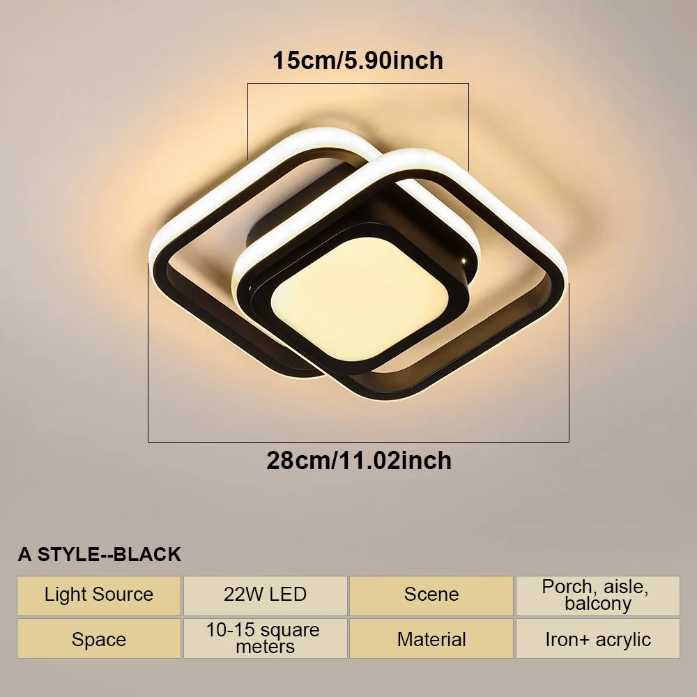 plafonniers led modernes blancs géométrique opaques murale éclairage quotidien cuisine chambre salon