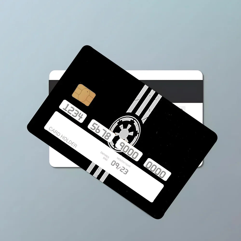étui carte bancaire star wars logo noir rouge adhésif moderne stylisé billets protection porte