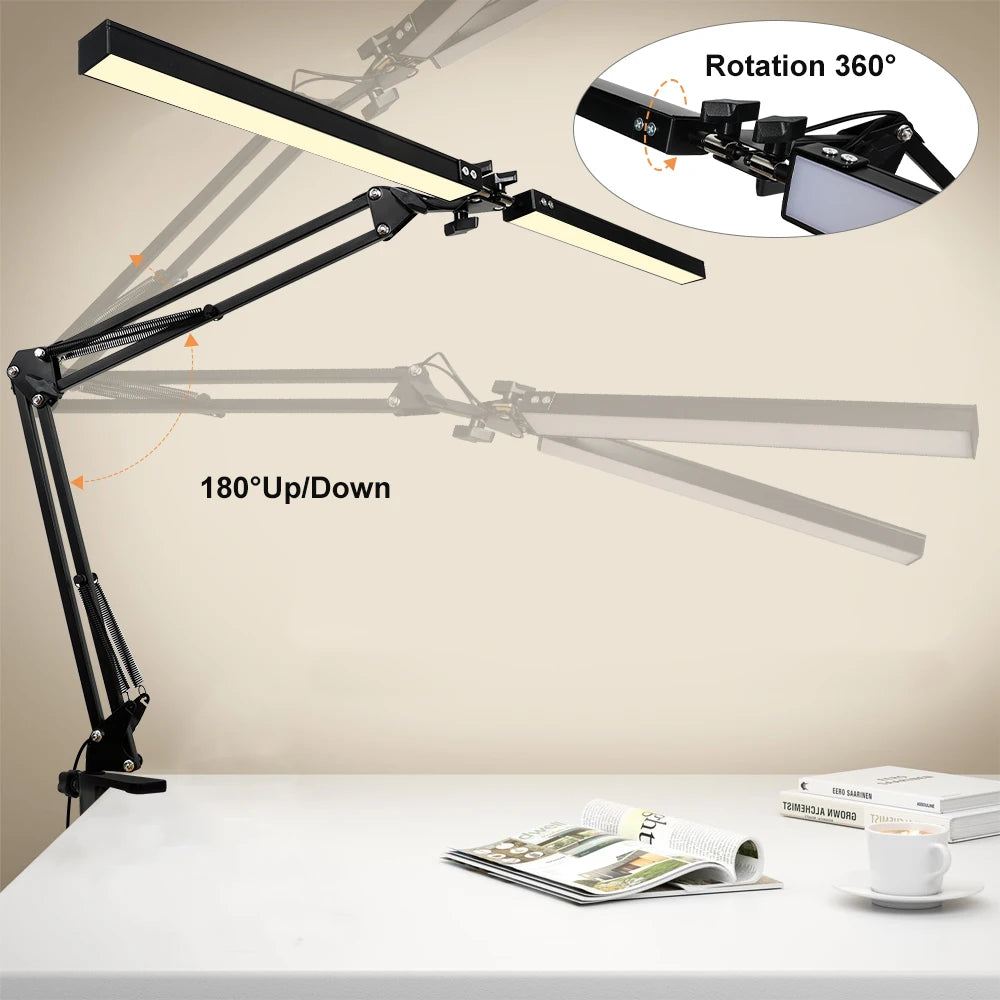 lampe moderne articulée clip noir câble alimentation interrupteur contemporaine économie énergie 360 rotation