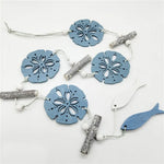 Décoration murale filet pêche semi transparent marine rustique étoiles mer coquillages