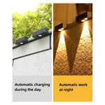 lumières solaires extérieures moderne appliques murales noires ip65 led clips