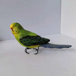 statuette perroquet résine couleurs vives plumes décoratif tropical pot fleurs