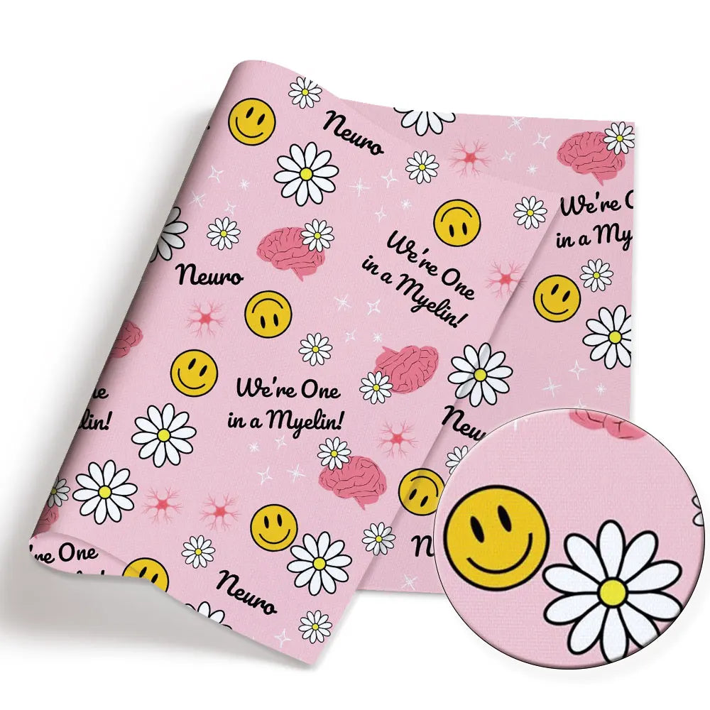 serviettes bohèmes imprimées smileys enfants violet jaune bleu clair coton polyester
