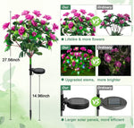 luminaire solaire led étanche fleurs artificielles moderne jardin extérieur contemporain vert rose violet blanc