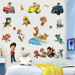 sticker mural 3d pat'patrouille multicolore enfants chambre salon décoration effets 3d adhésif chambre fête