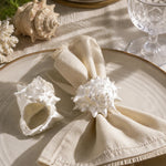 porte serviettes coquille marine naturel motif spirale deco table theme plage
