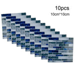 autocollants muraux marbre bleu gris blanc modernes 10 pièces 10cm 10cm imperméables self adhésifs