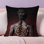 taie d'oreiller animée personnage floral rouge blanc maison hospitalière polyester opacité