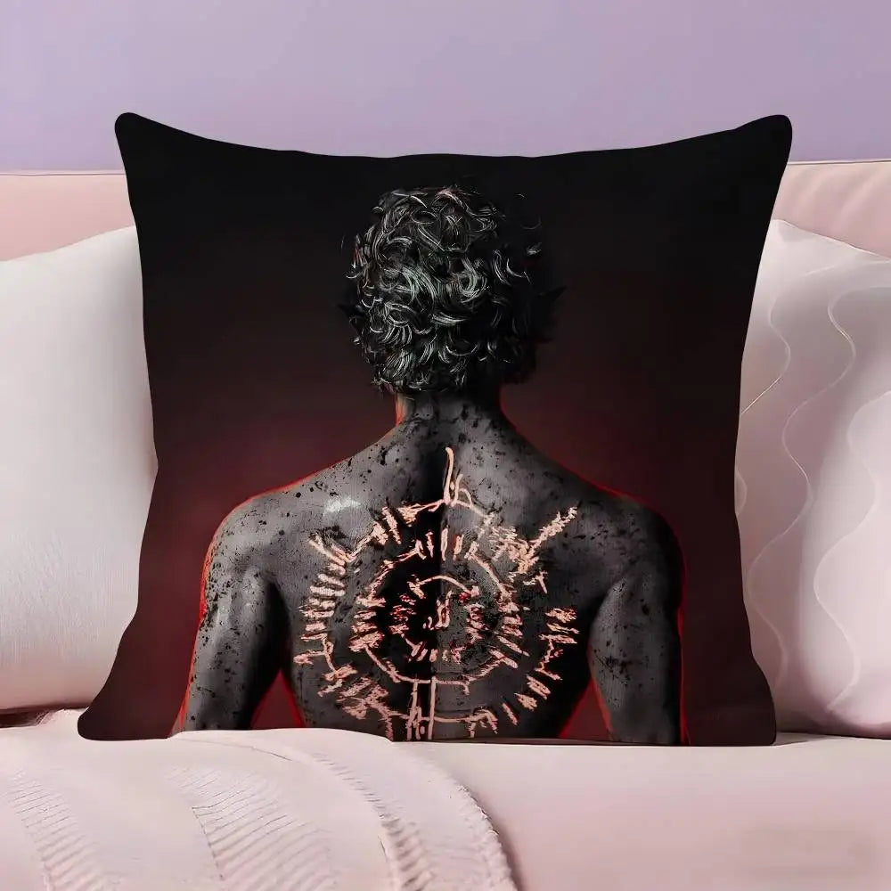 taie d'oreiller animée personnage floral rouge blanc maison hospitalière polyester opacité