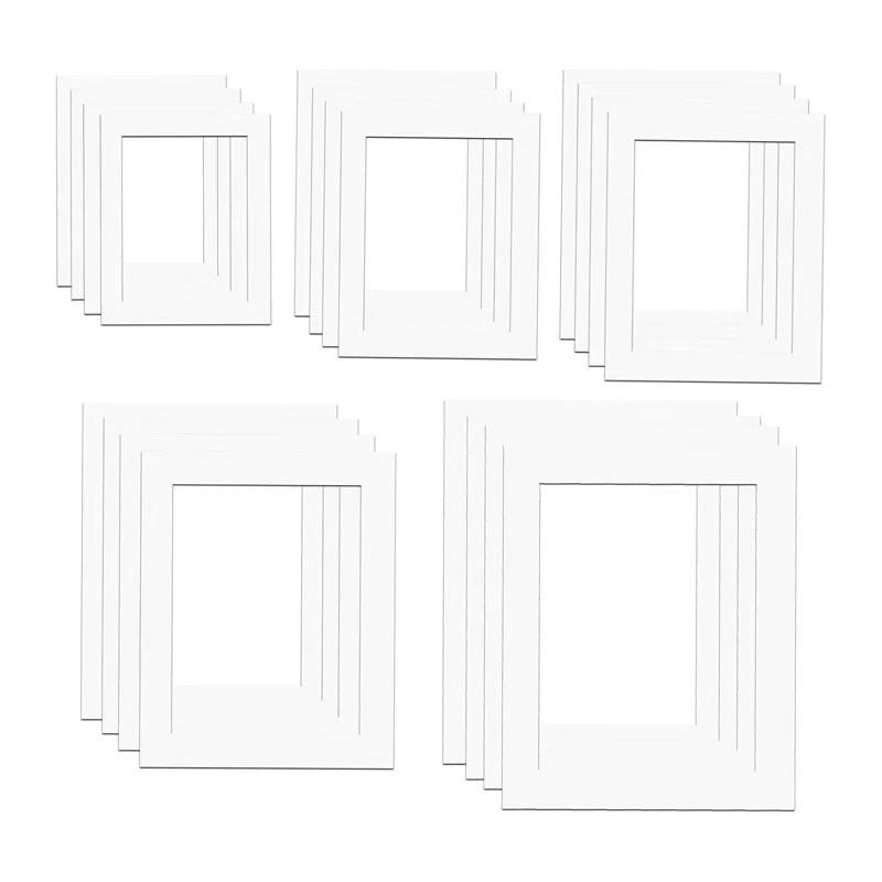 passe partouts blancs photo cadre papier épais rectangulaire classique a4 10 tailles différents