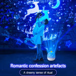 projecteur nuit étoiles lune géométrique blanc bleu jaune moderne veilleuse chambre enfants led diy