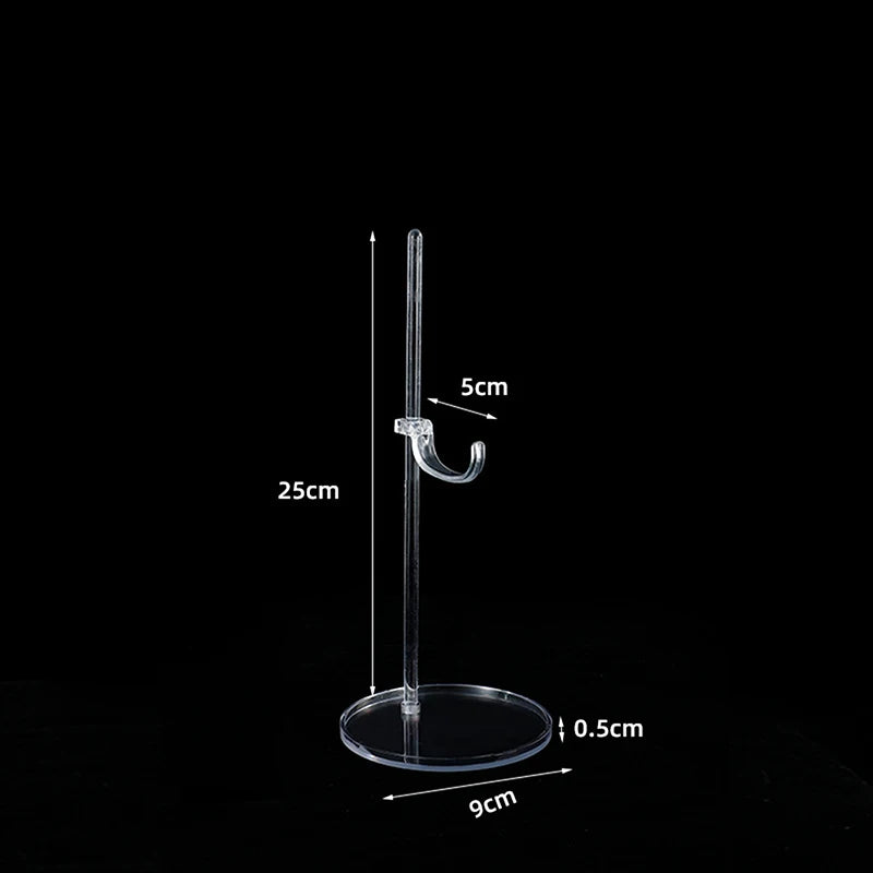 support poupée articulé plastique beige classique figurines 1/6 tringle base circulaire transparent