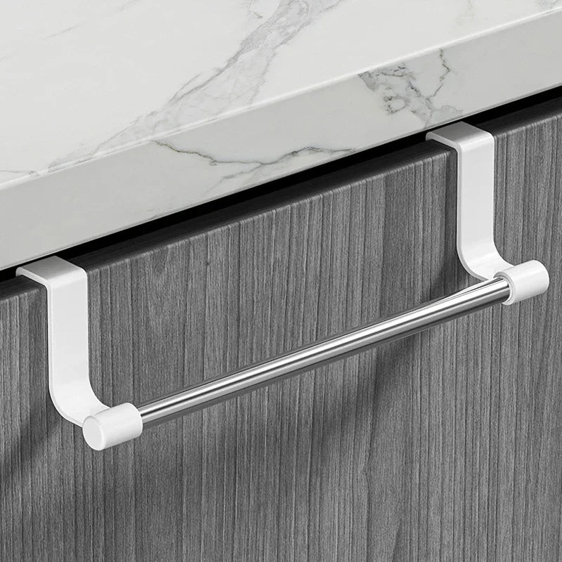 porte serviettes mural acier inoxydable clips noir moderne salle bain cuisine organisateur autonomes