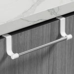 porte serviettes mural acier inoxydable clips noir moderne salle bain cuisine organisateur autonomes