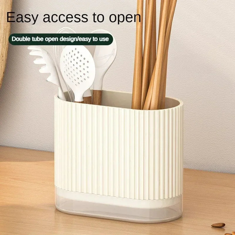 rangements muraux cuillères spatules baguettes cuisine blanc orange vert transparent moderne minimaliste
