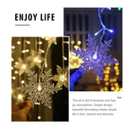 guirlande lumineuse flocons neige blanc multicolore clignotante noël moderne étanche festive mariage