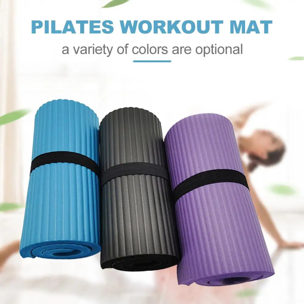 tapis yoga épais 15mm antidérapant bleu gris violet rayures moderne yoga fitness meditation durable