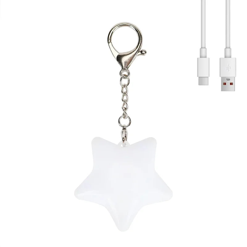 lampe sac main blanc coeur sensoriel led rechargeable ambre moderne compact chainette boucle