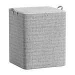 boîte rangement moderne 110l 150l 220l 30l carreaux beige motifs jaunes poignées métalliques coussin