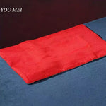 serviette table brodée ornements floraux orange bleu marine rouge classique fait main pâques table