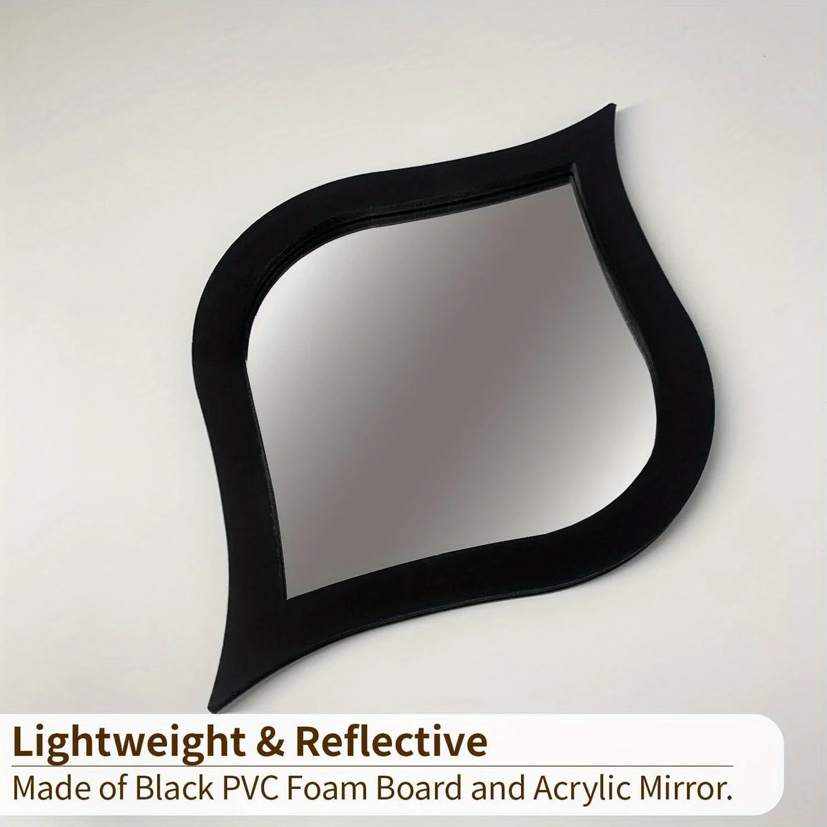 miroir mural decoratif noir argent mid century decoration chambre salon vertical
