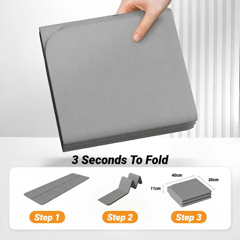 tapis yoga pliable gris clair texturé moderne antidérapant fitness pilates 183cm longueur