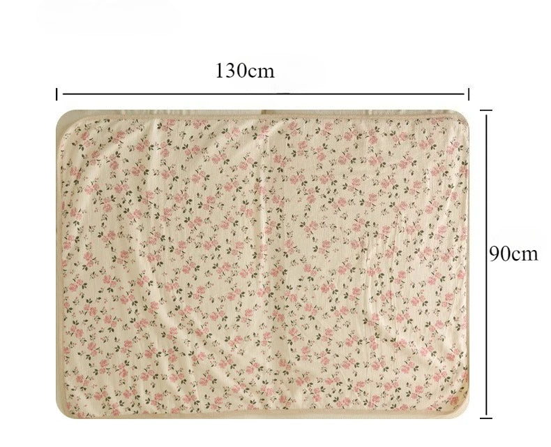 couverture bébé fleurs roses velours épais printemps automne douce classique 90x130CM