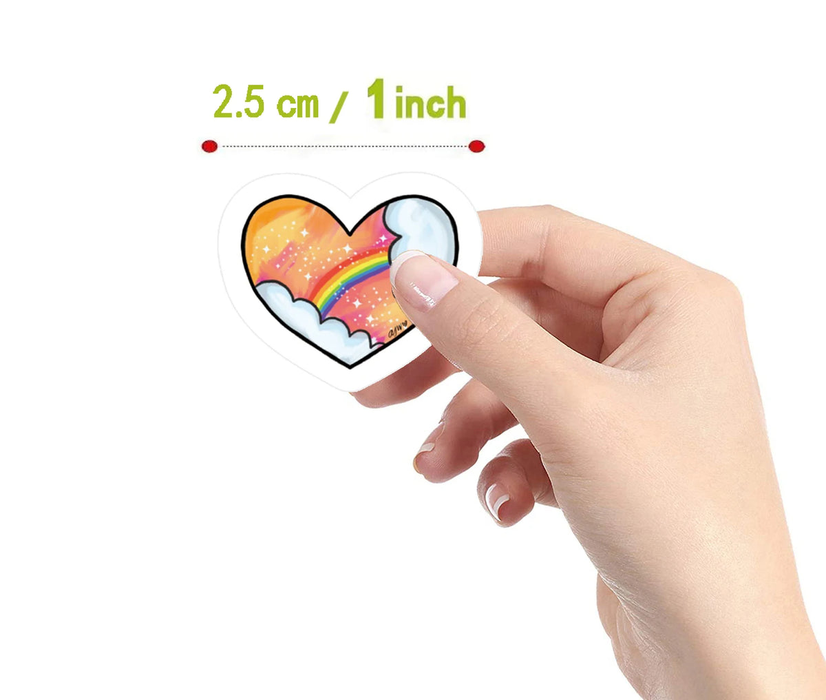 sticker arc ciel nuages étoiles be kind scrapbooking autocollant festif coloré enfants transparent adhésif