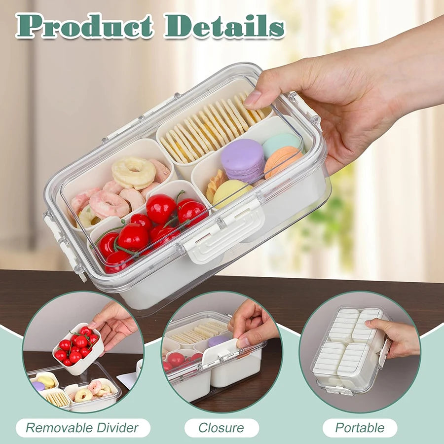 boîte repas transparente moderne compartiments couvercle poignées pratique alimentairescrição
