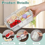 boîte repas transparente moderne compartiments couvercle poignées pratique alimentairescrição
