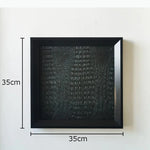cadre mural moderne effet peau crocodile noir sans fixation 35cm 35cm