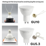 projecteurs led base gu10 gu5.3 blanc noir céramique moderne fixations arrière