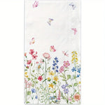serviettes jetables papier fleurs colorées classiques pack 100pcs blanc rose bleu jaune vert floral